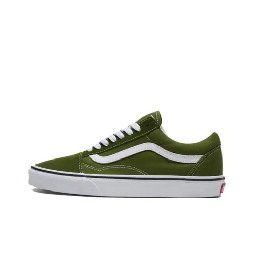 Vans Old Skool Скейтборд Кроссовки Низкие Армейский Зеленый Унисекс