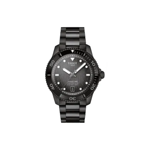 Tissot Автоматический Механический Movement Унисекс Коллекция Starfish Часы 40 мм Черные