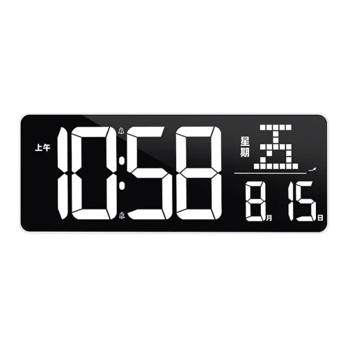 HENSE Электронный Механизм Пластик Стена Часы Унисекс Черный HW108