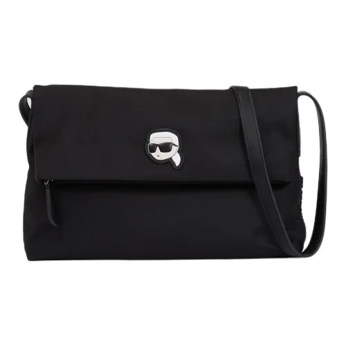 KARL LAGERFELD Переработанный нейлон с полиэстером сумка через плечо плечевая сумка средний размер женский черный