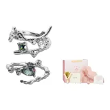 Жидкость, металл, кольцо, комбинация + коробка с посланием любви, набор