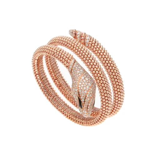 BVLGARI Розовое золото Ромб Оникс Браслеты Женские