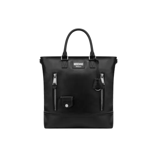 MOSCHINO Сумка через плечо из телячьей кожи мужская черная