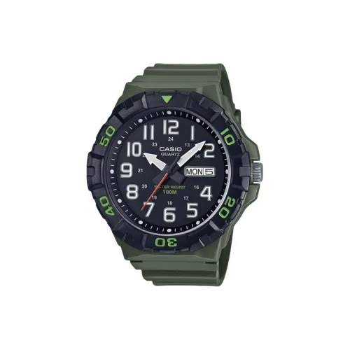 CASIO Analog Pointer Collection Кварцевый механизм Смольный ремешок Часы Мужские Черный циферблат