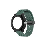 Складной магнитный ремешок с застежкой - силиконовый, дышащий [Свободная игла, зеленый]