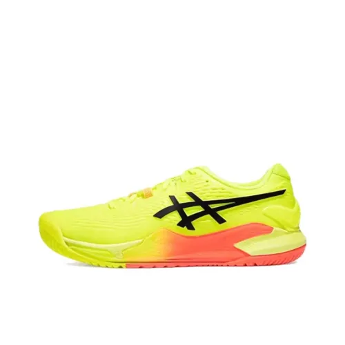 Asics Gel Resolution 9 Теннисные Кроссовки Низкие Топ Желтые Мужские