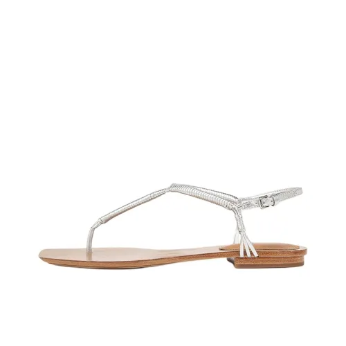 Veronica Beard Amelia One Ремешок Сандалии Женские Серебристые