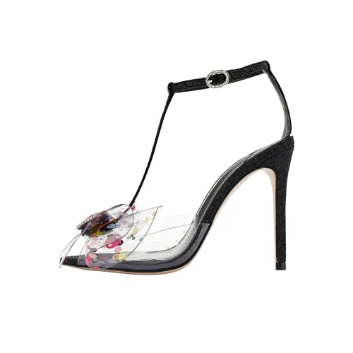 SOPHIA WEBSTER Leah One Strap Sandals 10 см Женские Черные