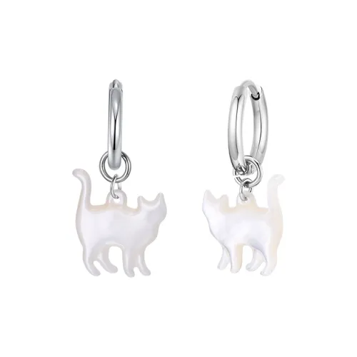 PEACE CAT Оболочка Титановая сталь Серьги Женские