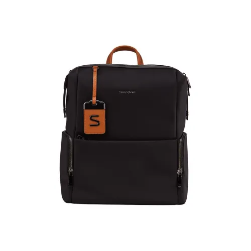 SAMSONITE Ткань Коровья Кожа Рюкзак Средний Женский Черный