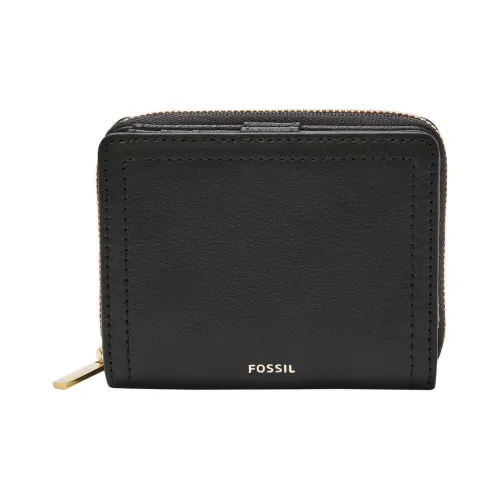 FOSSIL Кожа Кошелек Мини Женский Черный