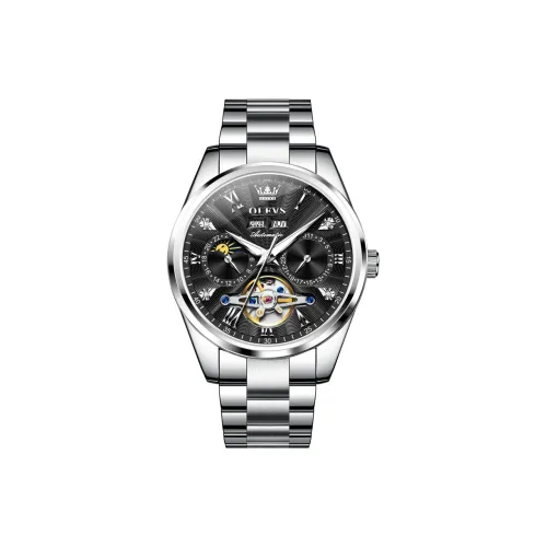 OLEVS Play The Cool Series Механические часы Мужские часы Черный циферблат