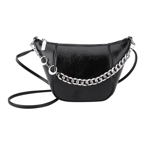 Minglu ПУ (полиуретан) Сумка через плечо Женская Коричневый Черный