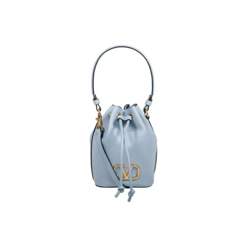 Valentino Lambskin Bucket Bag Crossbody Bag Handbag Women's Blue Валентино Lambskin Ведрообразная Сумка Сумка через плечо Сумка Женская Синяя