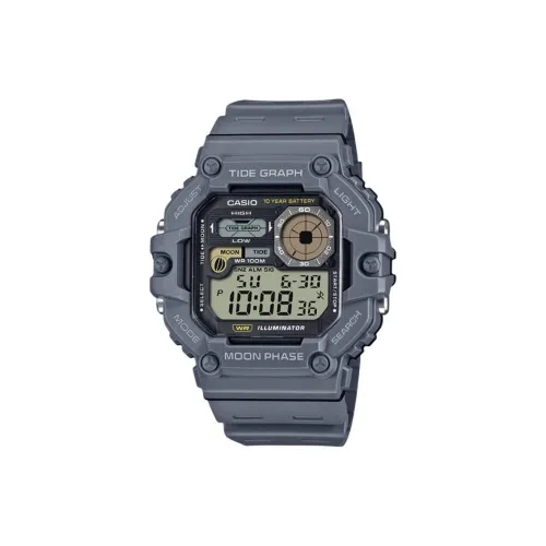 CASIO Кварцевый механизм Смольный ремешок Часы для детей Серый циферблат