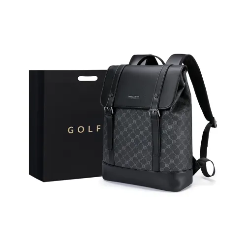 GOLF ПВХ с синтетической кожей рюкзак большой мужской серый и черный