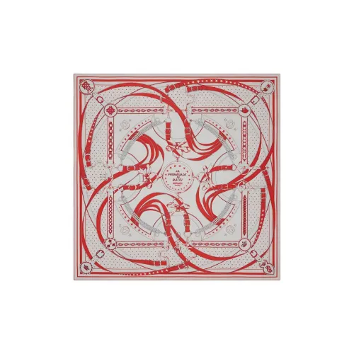 HERMES Кашемир Палантины Женские Красный