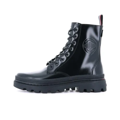 Палладий Колено Высокий Мартин Ботинок Унисекс Черный