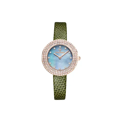 FAIRWHALE Smart Series Кварцевый механизм Кожаный ремешок Часы Женские Жемчужная раковина Циферблат