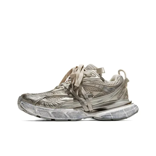 Crow Bear Genesis Clay Dye Series Полированный состаренный пара толстошовные кроссовки унисекс шампань грязь