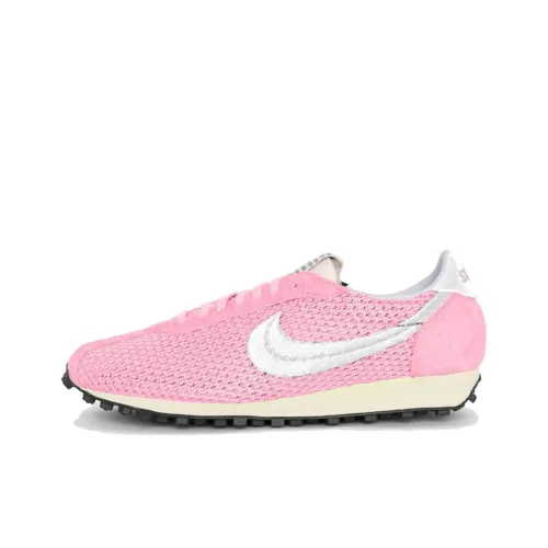 Stussy x Nike Roshe Run LD 1000 Slip Resistant Abrasion Resistant Low Top Беговые кроссовки Unisex Розовые Белые