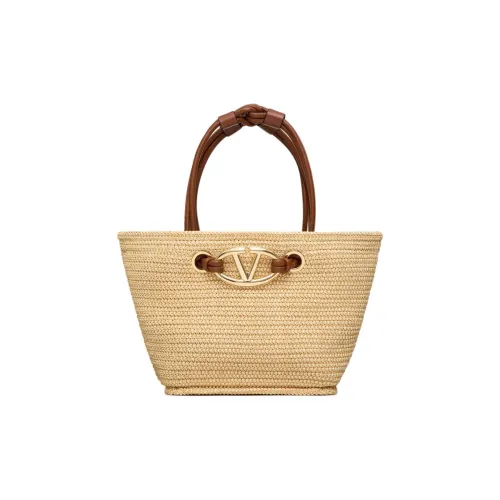 Valentino Garavani Синтетическая Рафия Тоут Сумка Сумка для покупок Сумка Маленькая Женская Естественная