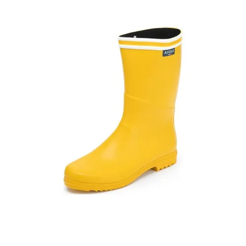 AIGLE Женские резиновые сапоги лимонного цвета