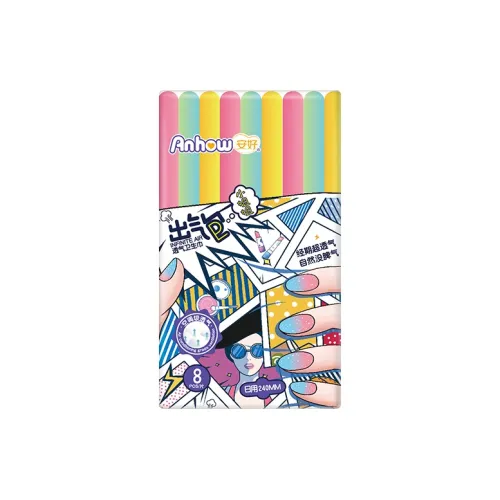 ANHAO 240 мм Повседневные гигиенические салфетки для женщин FLOATING Ядерный Ultra Тонкий хлопок Мягкий