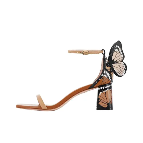 SOPHIA WEBSTER Chiara Блок One Ремешок Сандалии 6 см Женские Коричневый