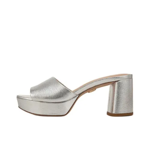 Veronica Beard Слипоны 7 см Женские Серебряные