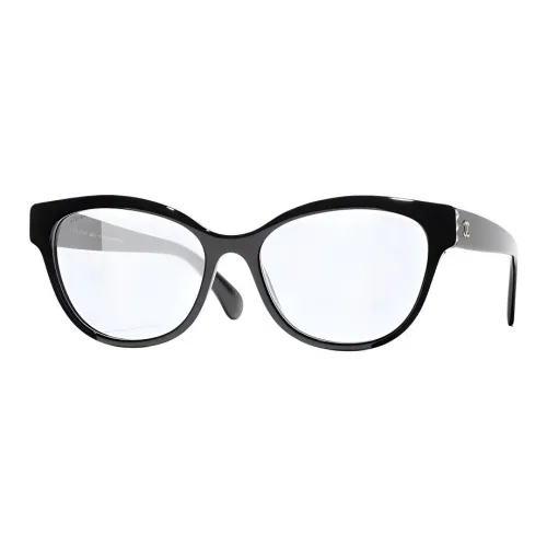 CHANEL Ацетат Глазурованный Жемчужный Бабочка Оправы для очков Унисекс Черный