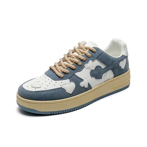 MOISE KEAN Скейтборд Кроссовки Низкие Белые и Синие Мужские