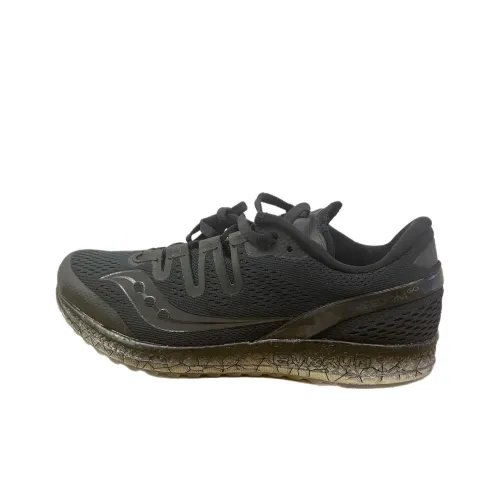 Saucony Freedom ISO2 Slip-resistant Abrasion-resistant Low-top Беговые кроссовки Женские Черные