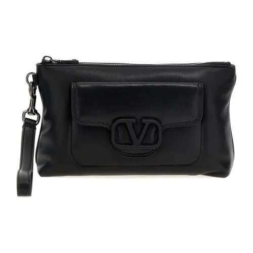 Valentino Клатч из овечьей кожи мужской черный