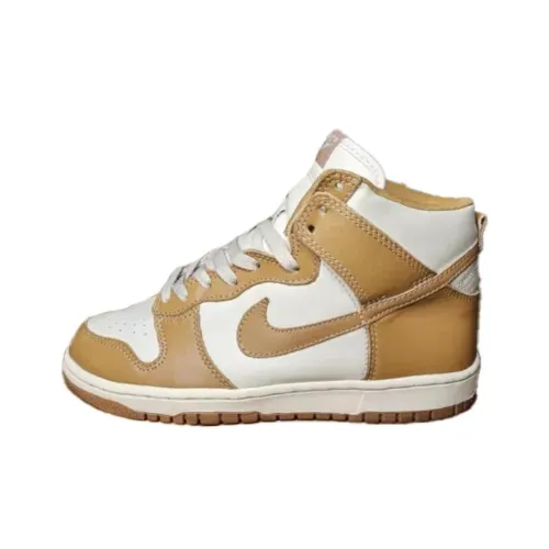 Nike Dunk High Pro B Slip Resistant Abrasion Resistant High Top Скейтборд Кроссовки Unisex Коричневый