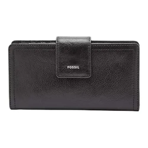 FOSSIL Кожа с полиуретаном комбинированный кошелек мужской черный