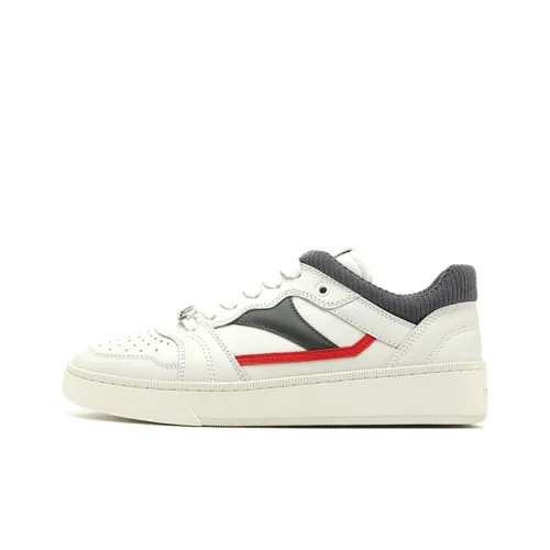 BALLY Скейтборд Кроссовки Низкие Белые/Серые/Красные Мужские