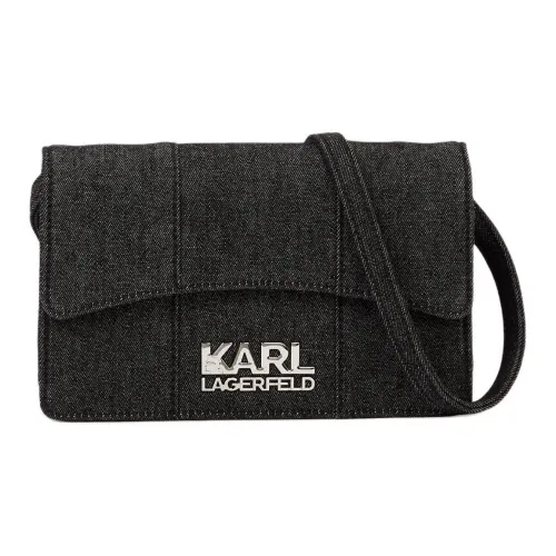 KARL LAGERFELD Хлопок с полиэстером сумка через плечо маленькая женская серый черный