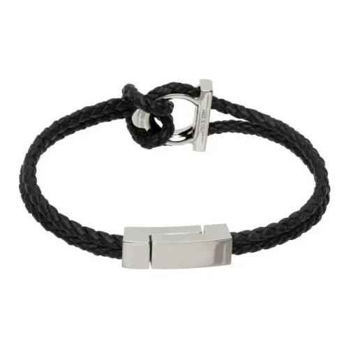 FERRAGAMO Телячья кожа Brass Bracelets Мужской Черный