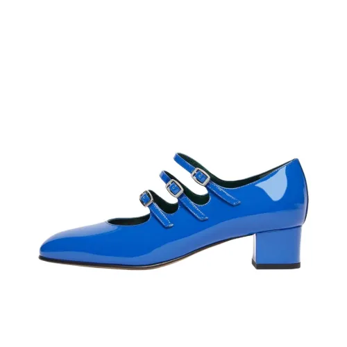 Carel Kina Грубый каблук Туфли Мэри Джейн 4CM Женские Темно-синий