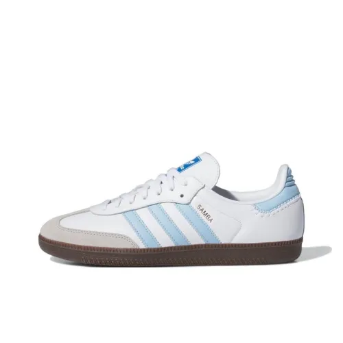 adidas originals SAMBA OG Кроссовки для скейтбординга Низкие Белый Синий Серый Унисекс