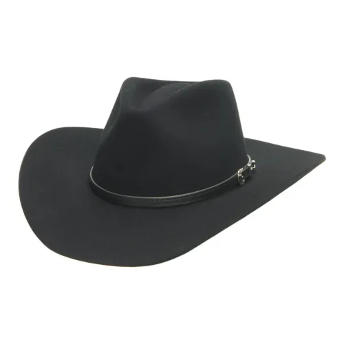 STETSON Buffalo Felt Leather Buffalo Fiber Hats Caps Unisex Black STETSON Буйвол Фетр Кожа Буйвол Волокно Шапки и Кепки Унисекс Черный