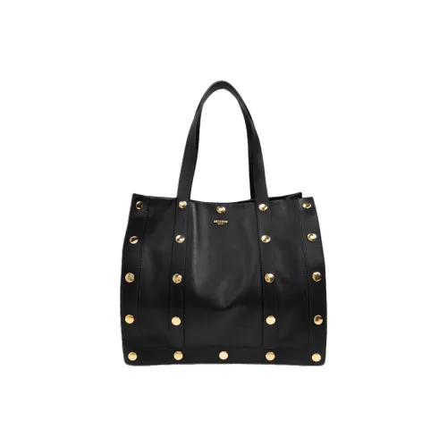 MOSCHINO Кожа Тоут Сумка Сумка для покупок Сумка на плечо Сумка Женская Черная