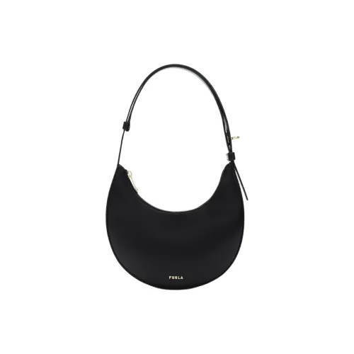 Furla Delizia Кожа Одно Плечо Сумка Мини Женская Черная