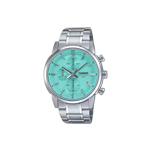 CASIO Кварцевый механизм нержавеющая сталь ремешок мужские часы зеленый циферблат