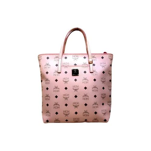 MCM Кожа Тоут Сумка Сумка для покупок Сумка через плечо Сумка Маленькая Женская Розовая