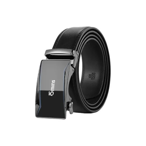 15 MINS Автоматическая застежка ремня для делового повседневного стиля модный для молодых мужчин кожаные ремни мужская ширина 3,5 см