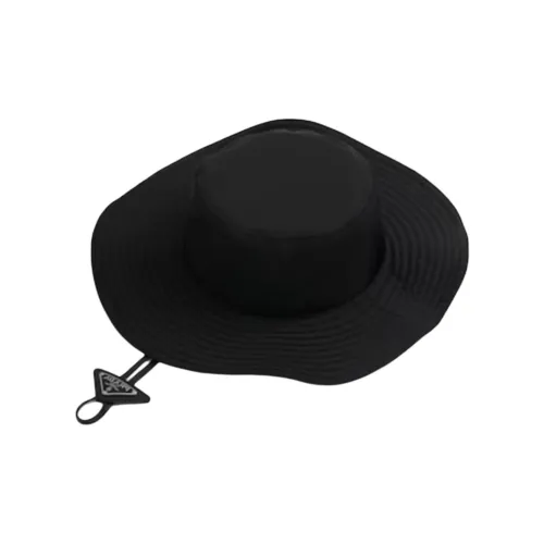 PRADA Переработанный нейлон Шляпы ведра Женские Черный