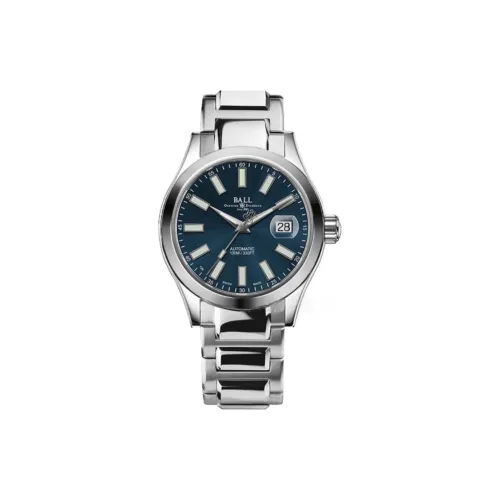 Шар Автоматический Механический Механизм Мужские Часы 40 мм Синий