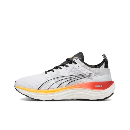 PUMA ForeverRUN Nitro Slip-Resistant Abrasion-Resistant Breathable Low-Top Casual Running Shoes Men's White PUMA ForeverRUN Nitro Противоскользящие Устойчивые к износу Дышащие Низкие Кеды Повседневные Беговые Кроссовки Мужские Белые